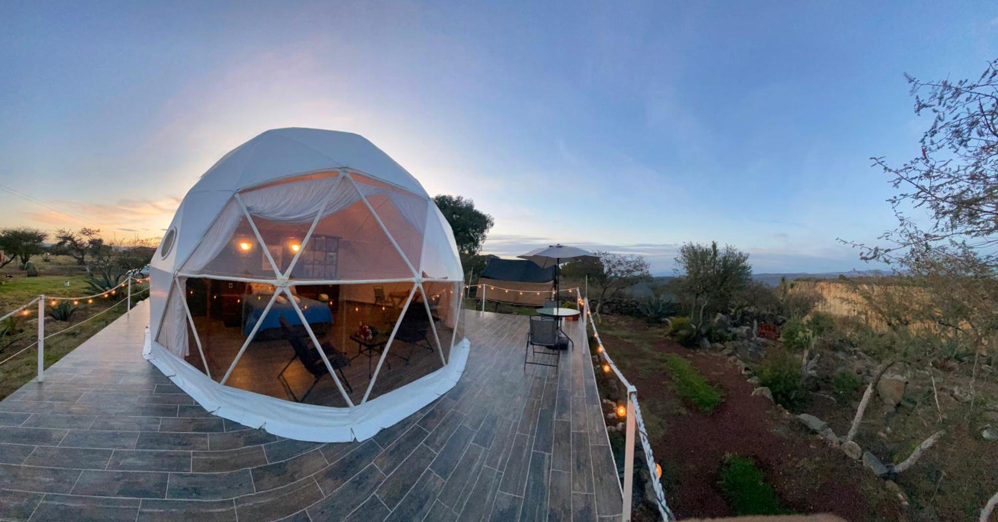 Hotel El Gato Glamping con vista a prismas basálticos Huasca de Ocampo Exterior foto