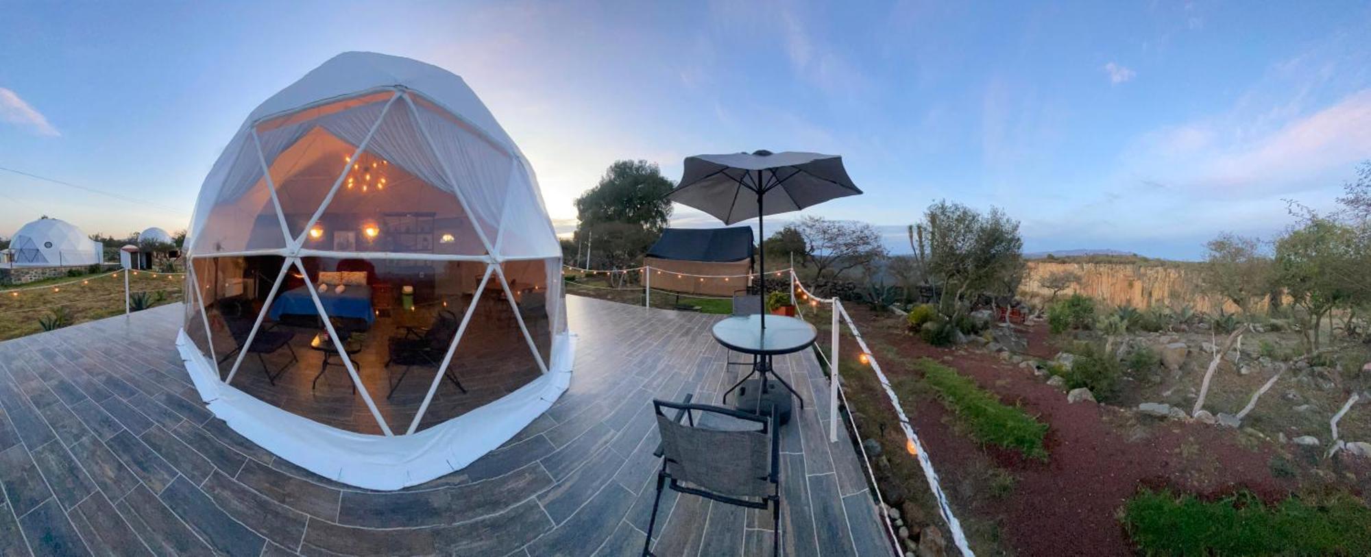 Hotel El Gato Glamping con vista a prismas basálticos Huasca de Ocampo Exterior foto